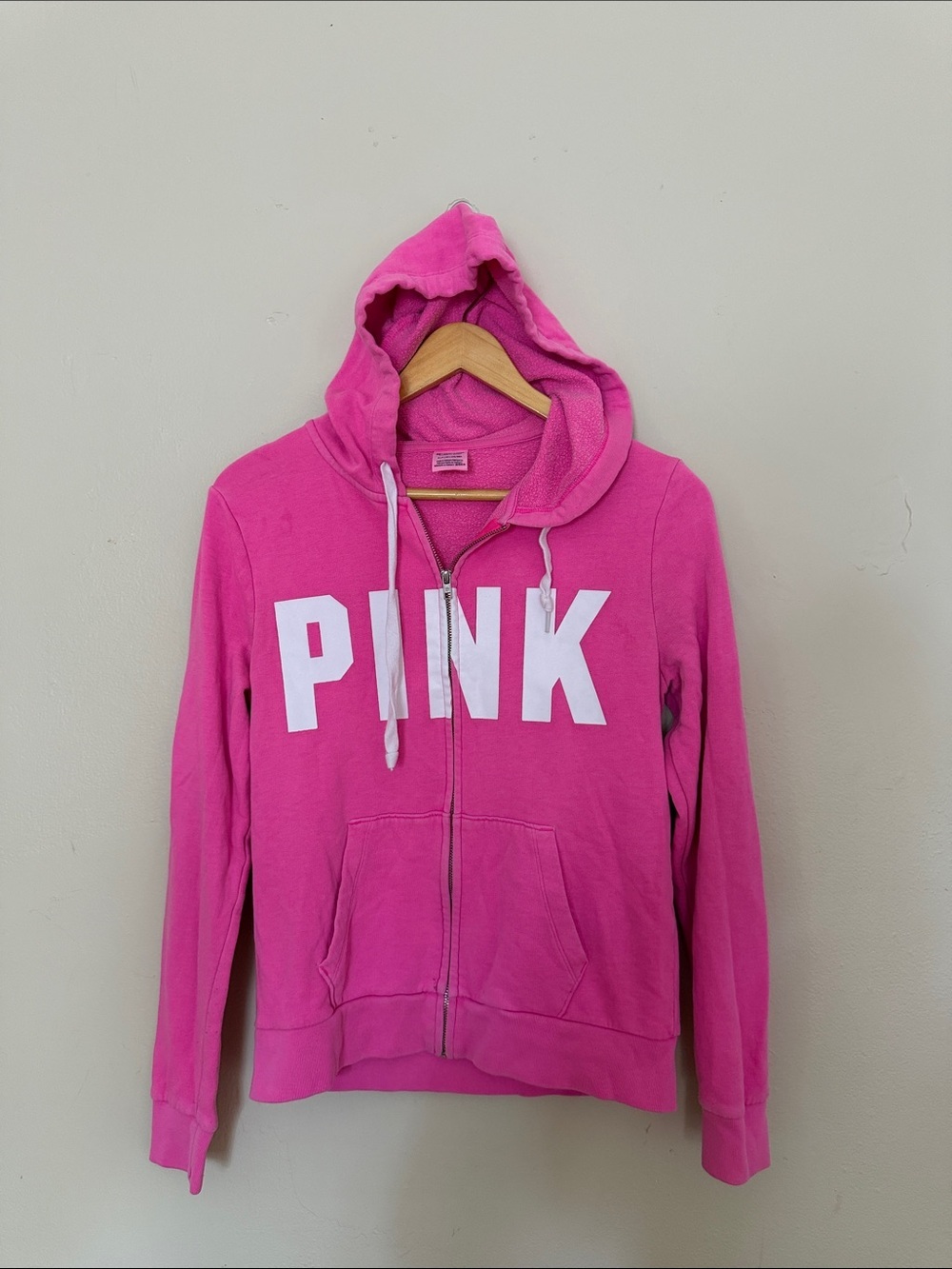 PINK Hot Pink Zip-Up Hoodie